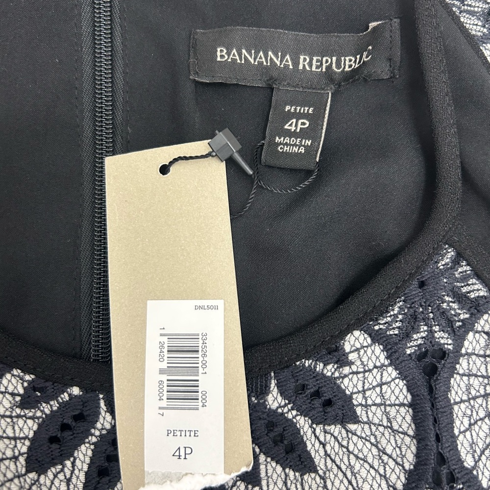 Banana Republic Black and White Floral Midi Dress - Picture 9 of 12